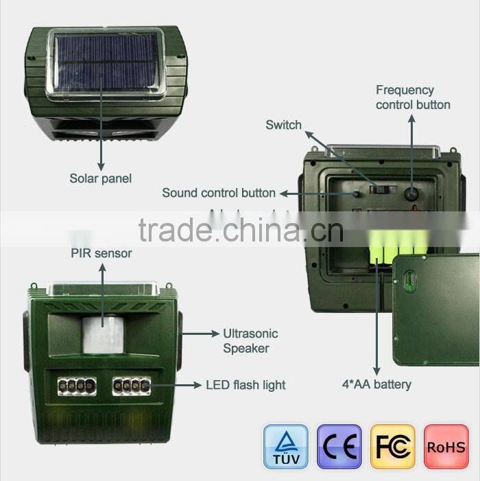 GH-192B solar pest repeller Pest Control Type and mole/snake/rats/mouse/voles Pest Type solar ultrasonic pest repeller anti pest