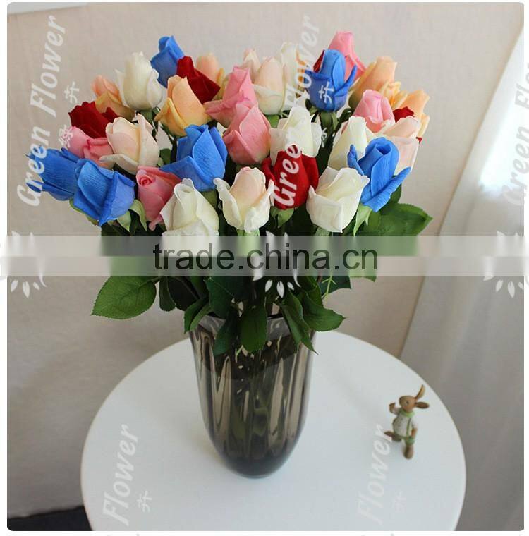 Greenflower 2016 Wholesale Real Touch Latex PU Gemstone rose China Artificial Flowers Rose for wedding decoration