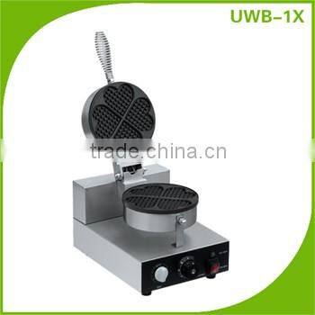 Commercial Restaurant Food Machinary Electric Waffle Maker/ Single Head Mesin Waffle UWB-1