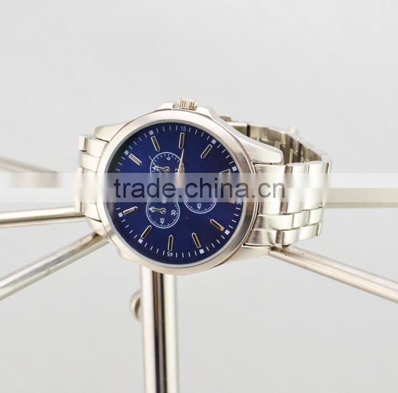 Classic mans business watch fake three eyes quratz waterproof watch