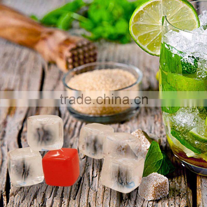 2016 New Reusable plastic ice cubes/ Transparent plastic fake ice cubes