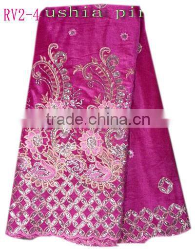 rv2-6 royal african velvet lace fabrics for dress