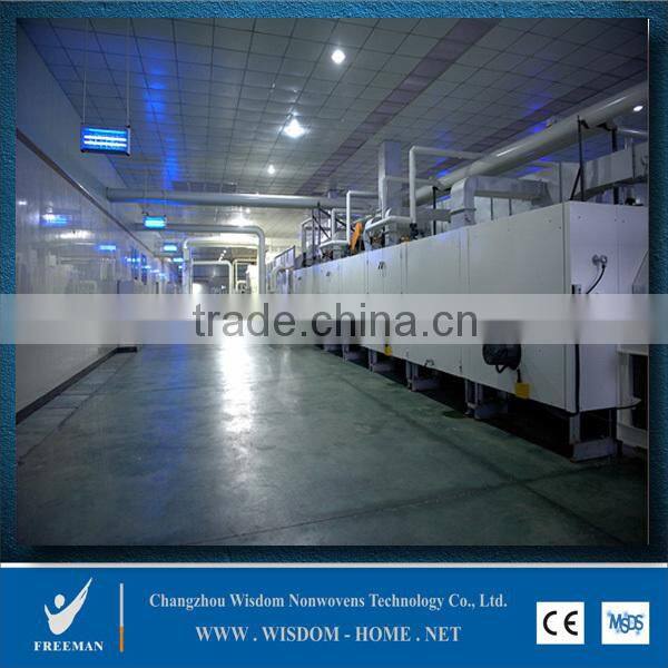 hot air through nonwoven products for wet-tissue