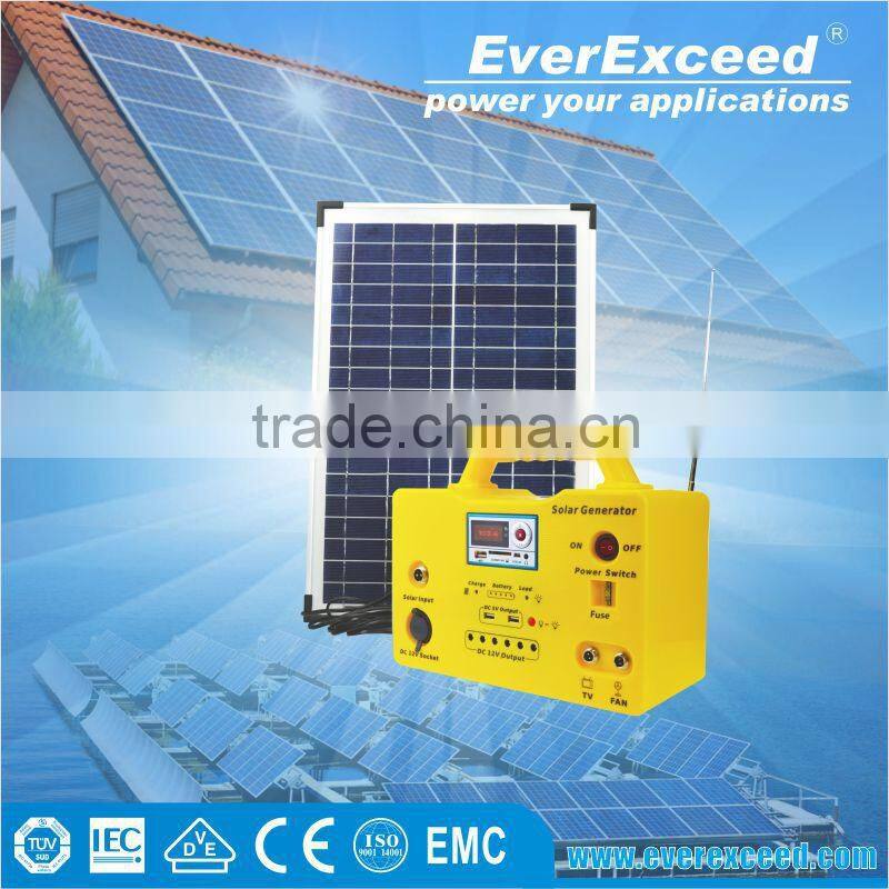EverExceed reliable quality portable solar home system for outside solar lighting