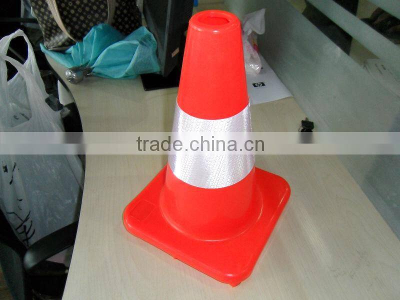 Roadway safety Reflective flexible colored pvc traffic cone