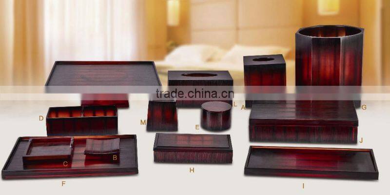 Hotel resin product bathroom accessories resin vase/tissue box/amenity box/towel dish/soap dish customized