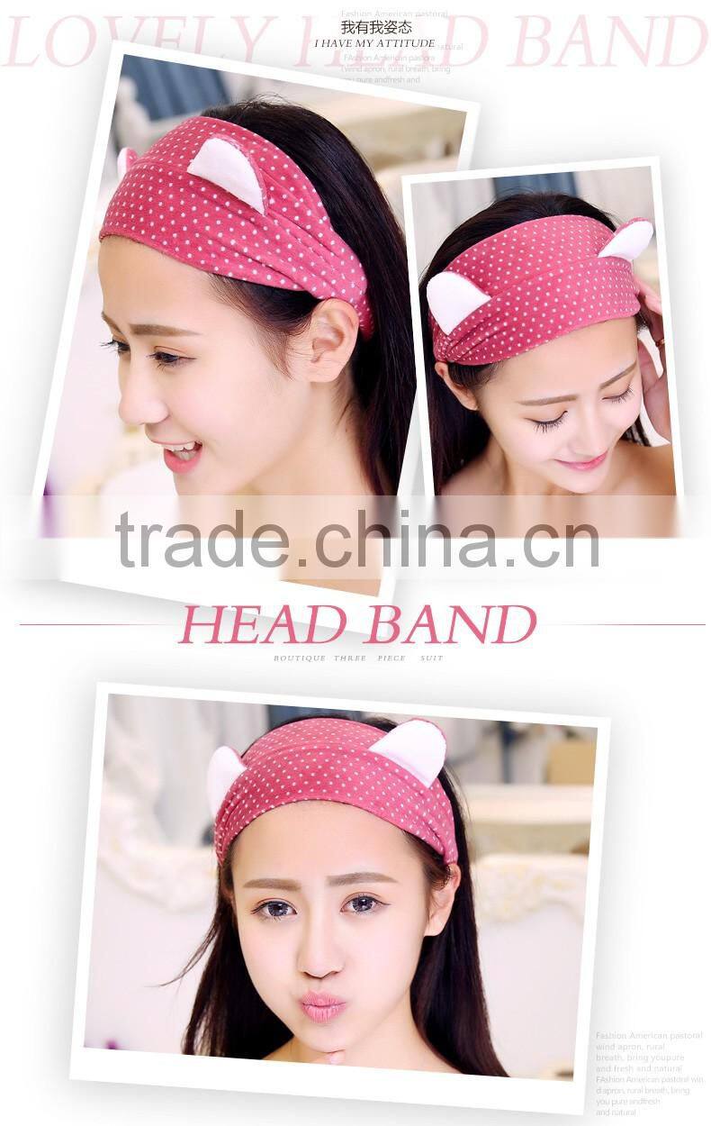 Soft hairband polyester material cute animal headband for girls gift