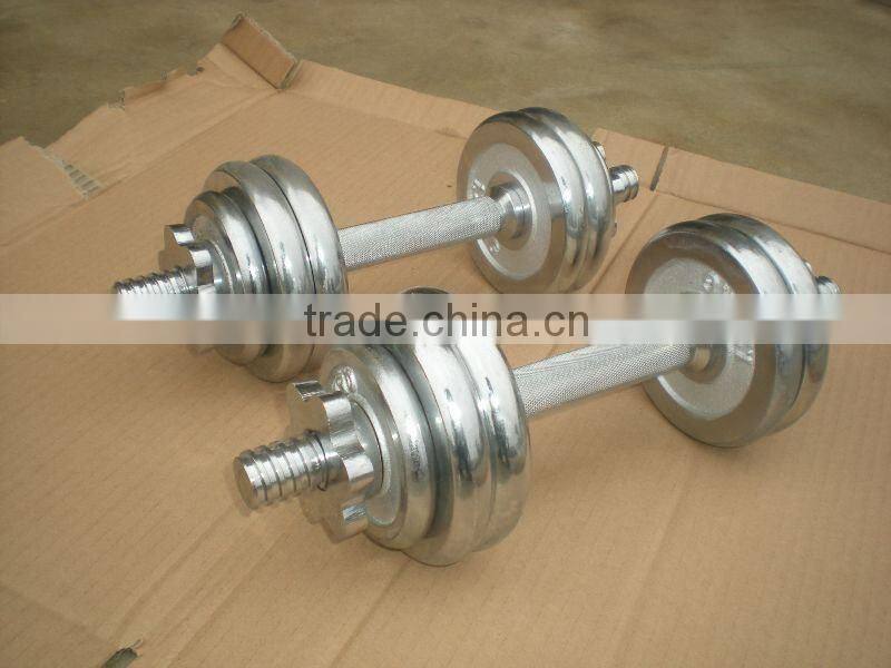 Teenloon lastest chromed dumbbell set with plastic case cast dumbbell set