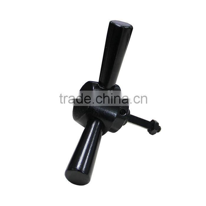 Excellent Jianning Security China Manufacturer 3 Spoke Satin Chrome matte black Safe Handle JN 717-3 for safe box/gunsafe/ vault