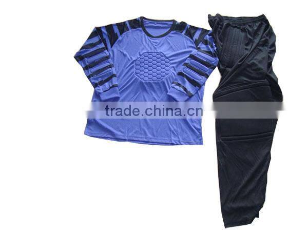Long sleeve soccer jersey goalkeeper uniform wholesale stripe style