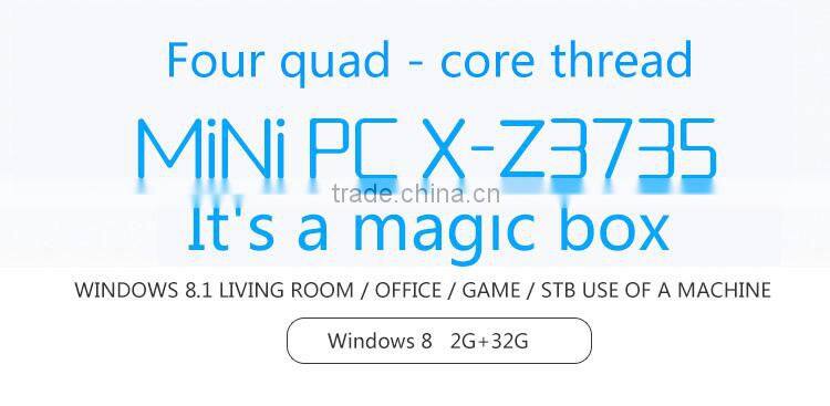 New arrival mini computer Z3735f TV BOX 2G RAM 32G SSD Quad Core Intel Atom htpc desktop small desktop