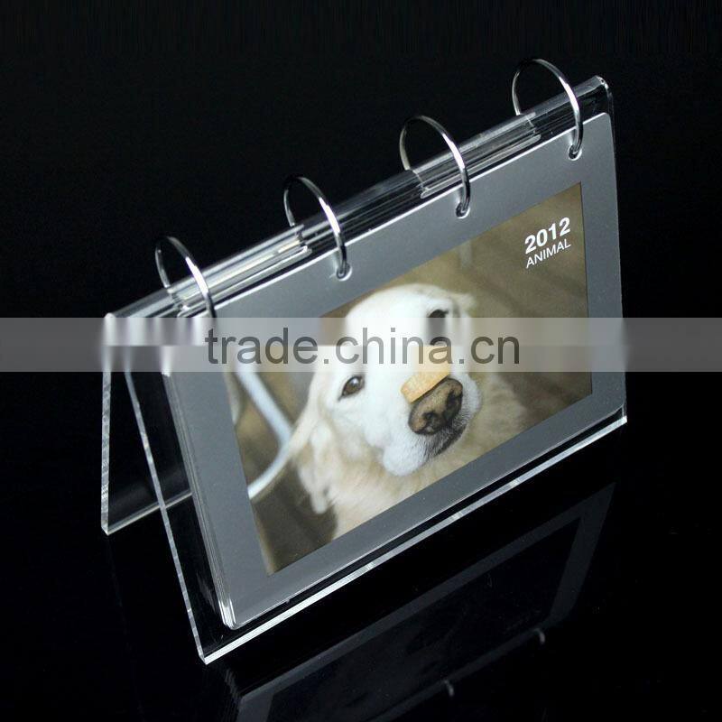 Fancy spiral China creative calendar printing for desk standing