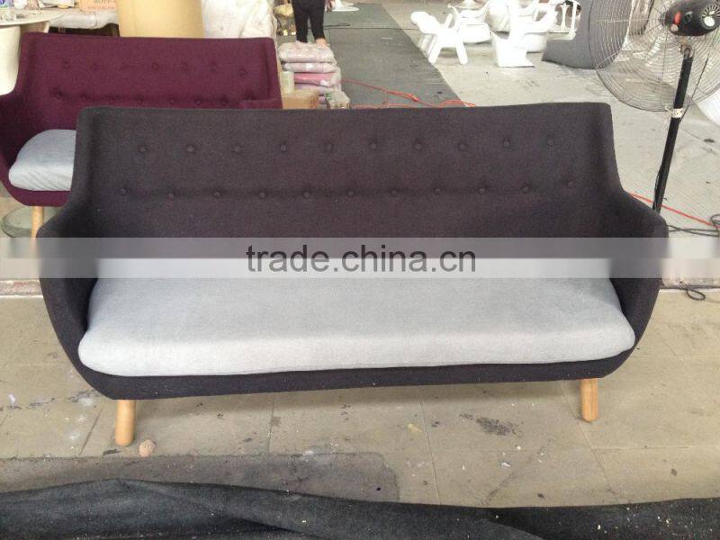 fashionable design three seater fiberglass poet sofa