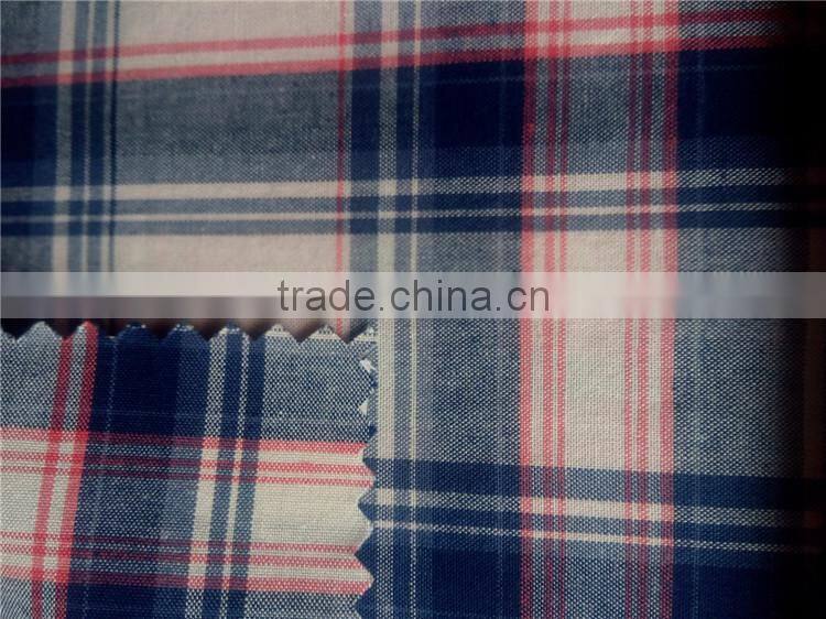 Cotton 32S*32 100*80 cotton shirting yarn dyed fabric