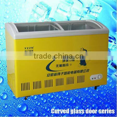 SD-358Y ice cream open top refrigerator Top glass door portable mini freezer