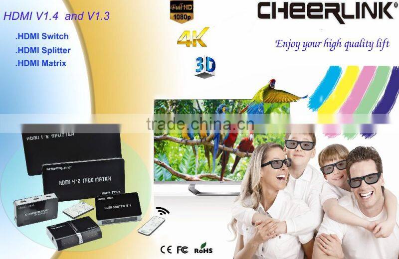 5x1 hdmi switch 501 hdmi v1.4 with ultra hd 2160p and 3d / remote control -black