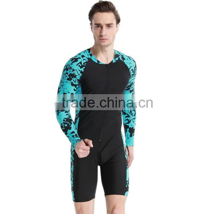 2016 top selling sun protection one piece swimsuit women