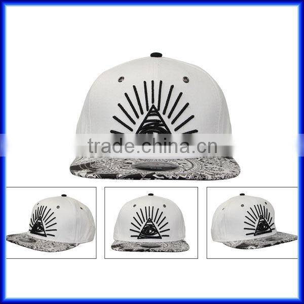 High quality flat brim embroidered snapback wholesale hip hop caps and hats