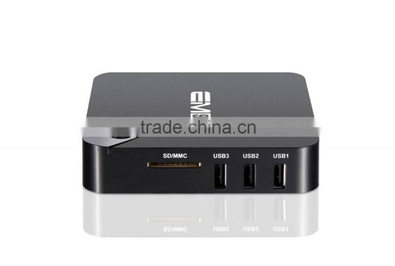 Factory box Amlogic S905 quad core 5.1 lollipop s905 tv box EM95 KODI media player