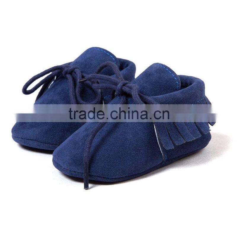 2016 Fashion Newborn Unisex Infant Baby Lace-up Mocassins Soft Sole Anti-Slip Tassels Prewalker Toddler Shoes