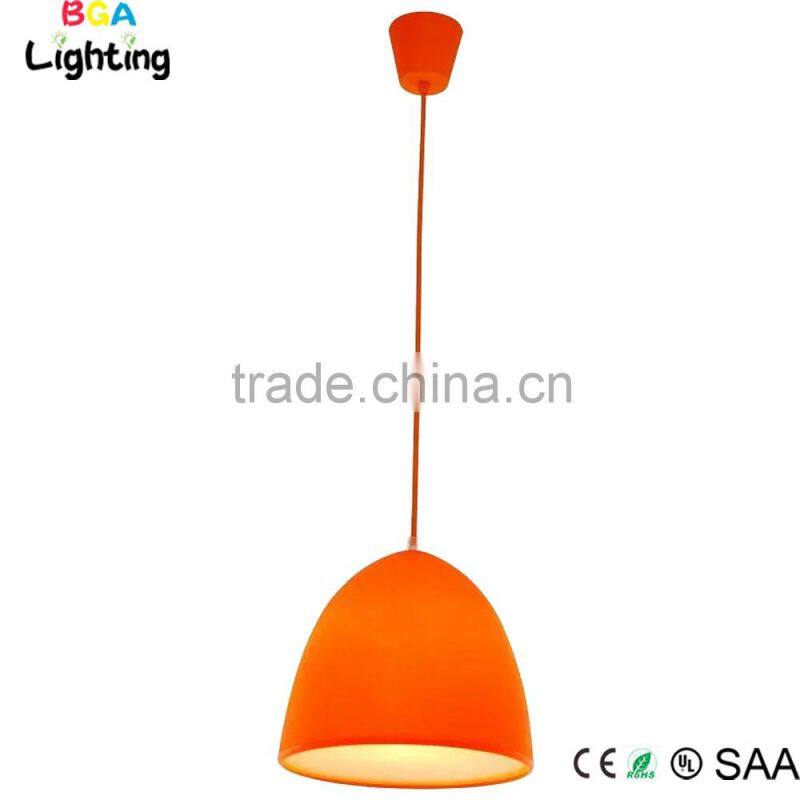 Silicone pendent light, suspension lamp light fixture with colored fabric wire