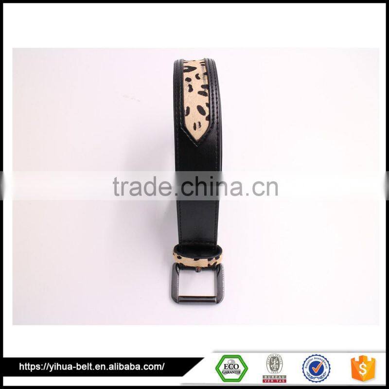 slim style fashionable pu belt leopord hot sale women belt