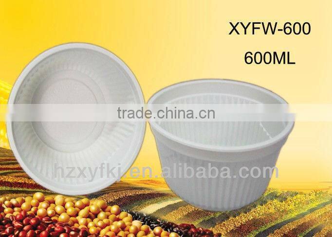 100% biodegradable disposable plastic soup bowl:XYFW-600