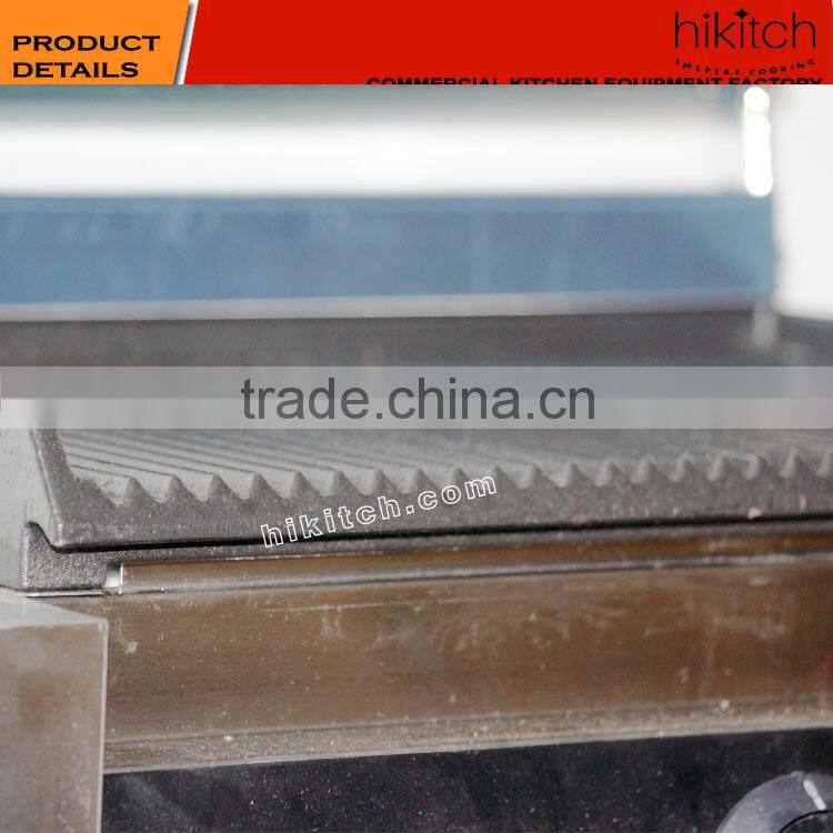 Stainless Steel Griddle Counter Top No- Stick electric panini grill in Guangzhou