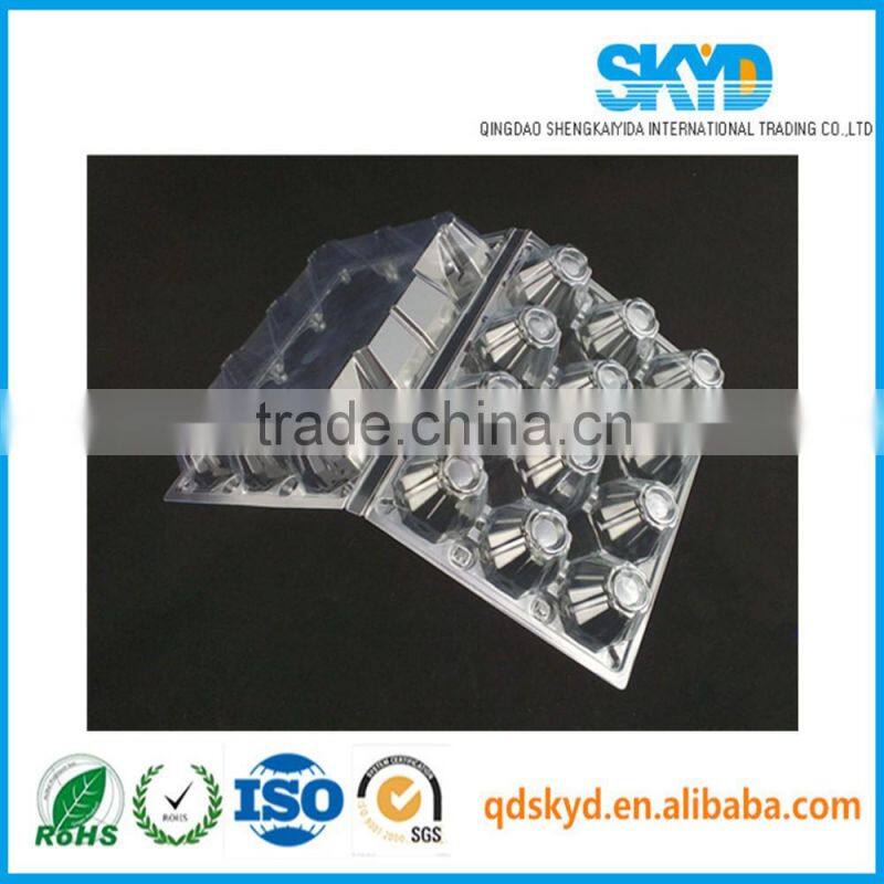 clear 12 holes folding plastic egg tray/cartons