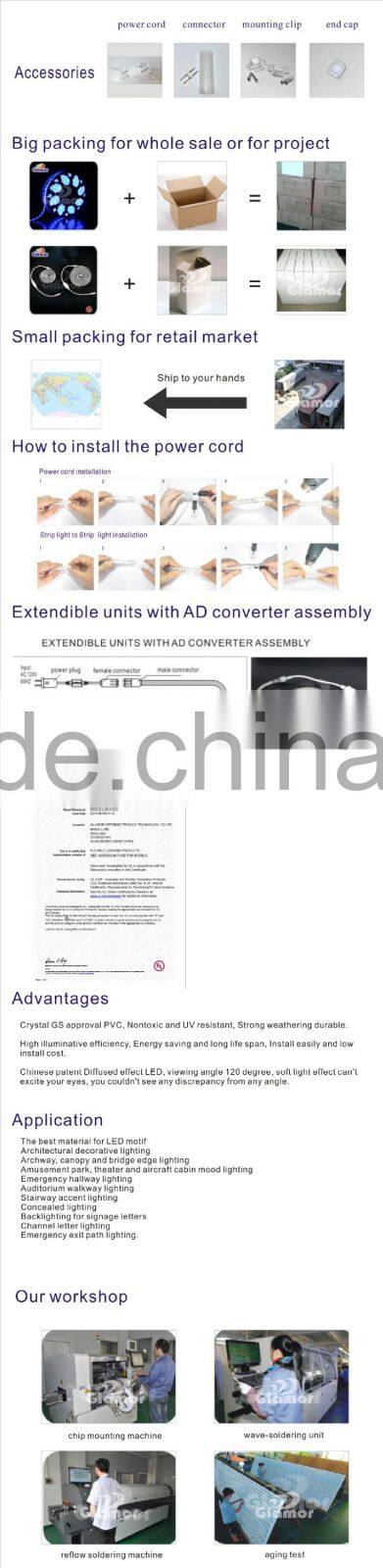 UL High Quality SMD 3528 LED Neon Flex Strip Lighting