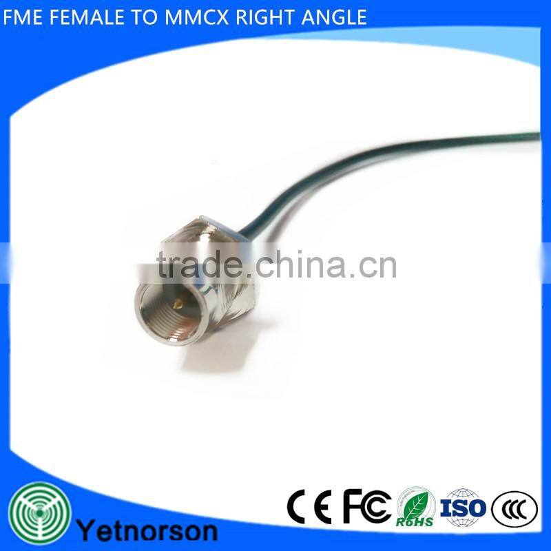 FME male plug to MMCX male RA RF Jumper pigtail cable RG174 adapter 20CM