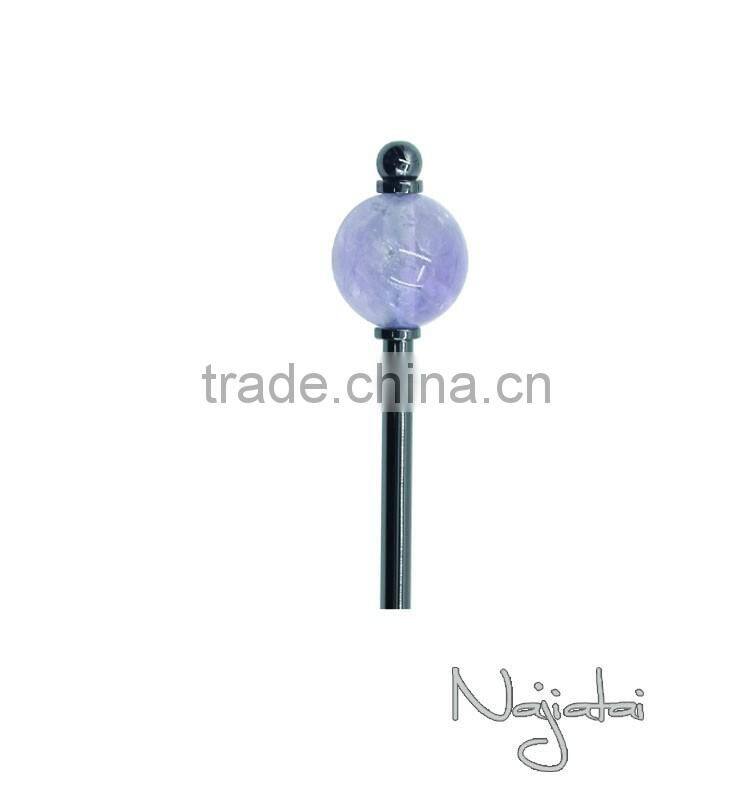 Light Purple Chinese Jade Color Model Diamond Shape Kids Hairpin
