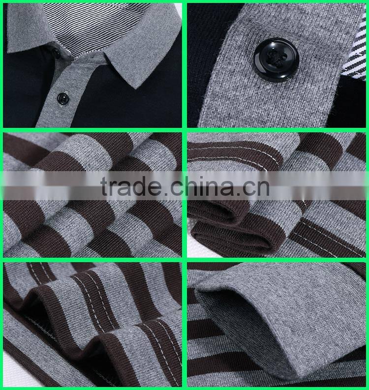 Cassic style fashion designer stripe polo t-shirts or men stripe t-shirt and long sleeve polo with high quality made in China