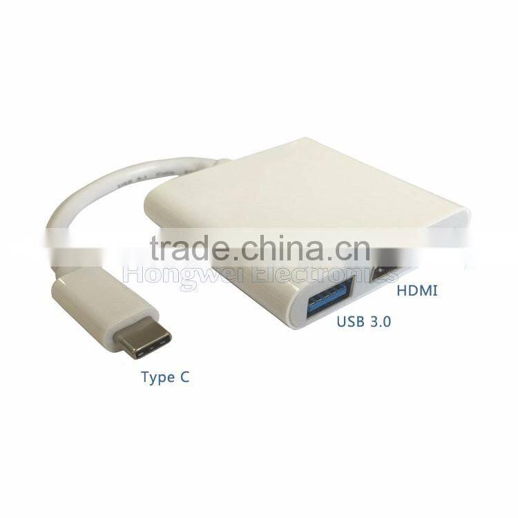 3 in 1 C type adaptor USB 3.1 adapters Type C to C / HDMl / USB 3.0 female