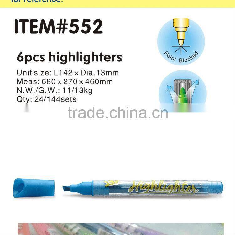 Highlighter marker with chisel tip item 552