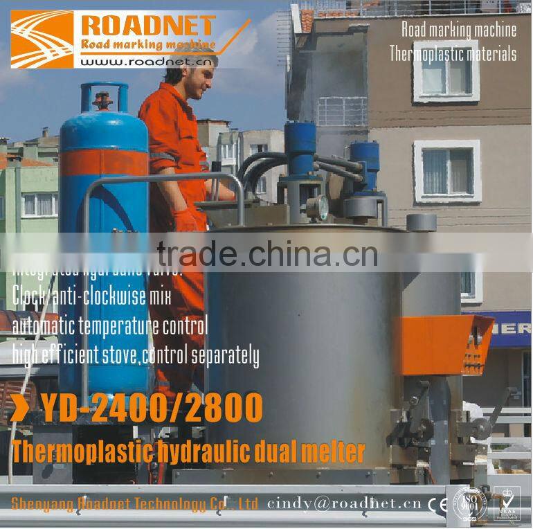 Double cylinder thermoplastic pre-heater/ machinery for road marking paint