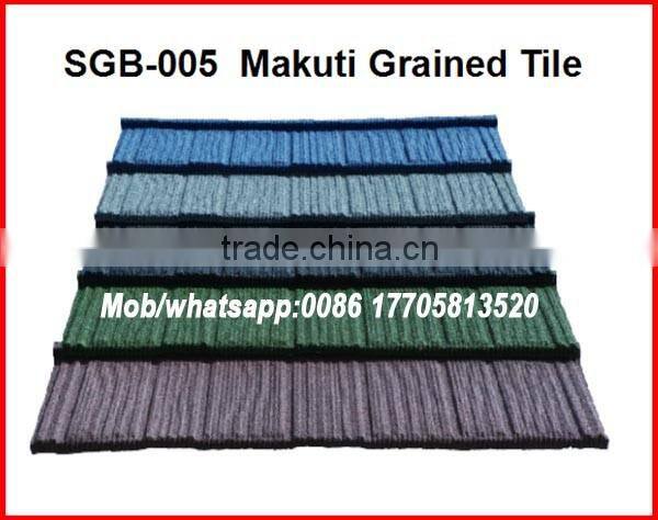1340mm*420mm Stone Coated Roofing Tile , Kenya Stone Coated Metal Roofing Tile