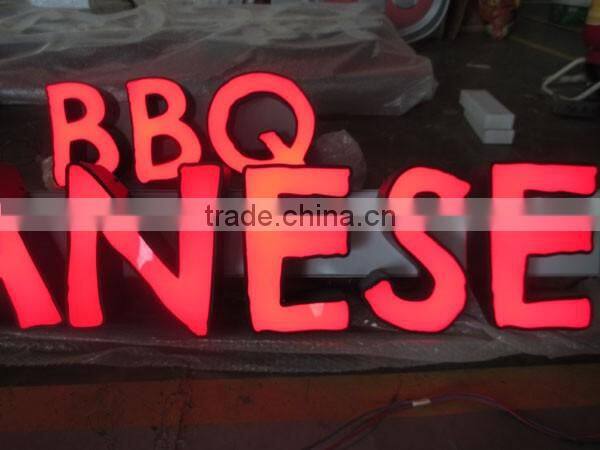 Advertising led illuminated acrylic sign light letter