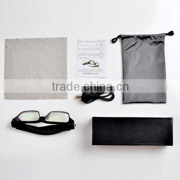 Black wireless hight definition 1080P video glasses full hd covered lens 300mAh battery capacity