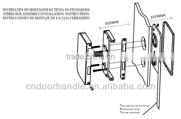 Door security locks sliding door mortise lock body
