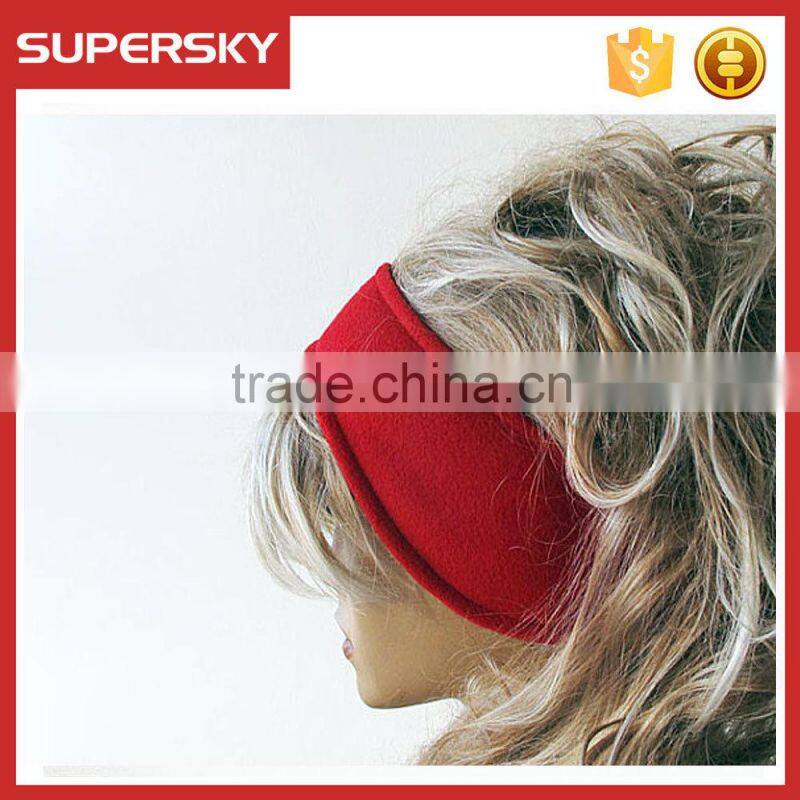 A-129 fleece ear muff winter earwarmers sports polar fleece headband fleece ear warmers earmuffs