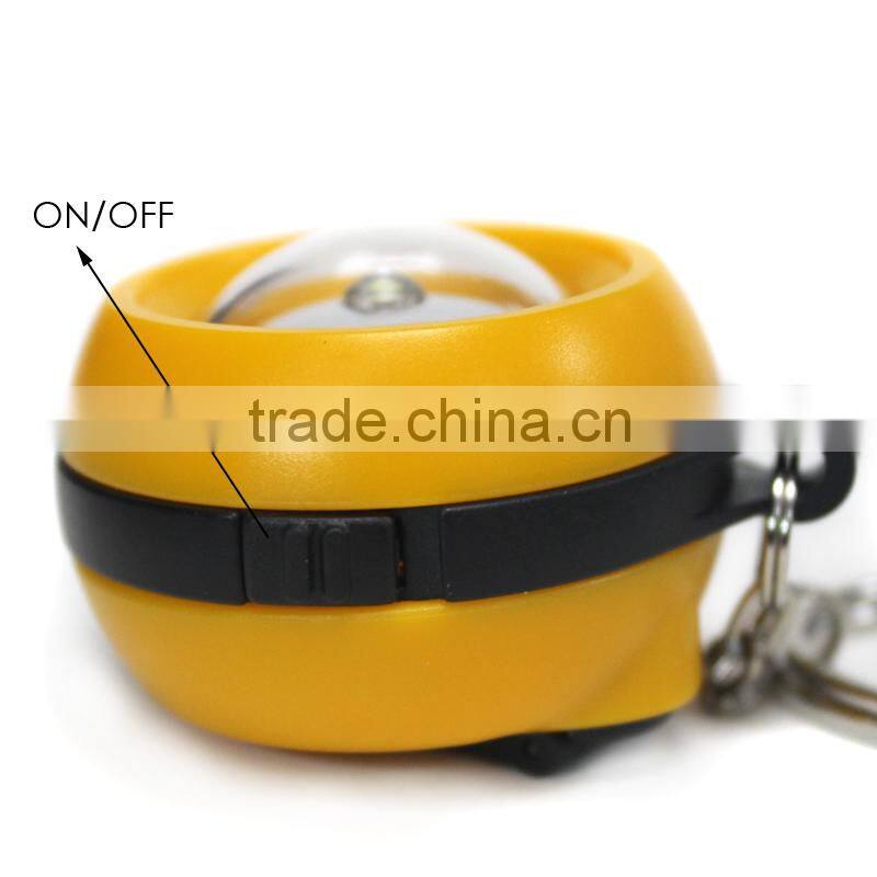 LED Hand-Crank Keychain Flashlight Dynamo Torch