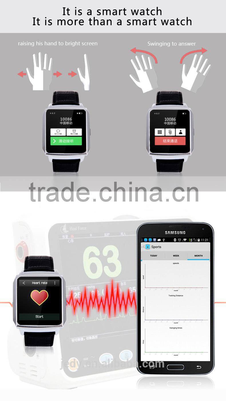 Latest BTW-W3 Smart watch with heart rate monitor. pedometer Sync android and ios Capacitive Touch screen 1.6 inch