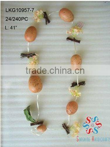 2014 Hot Sale Artificial Polyster 41" Flower& Egg Garland For Christmas And Home Decoration