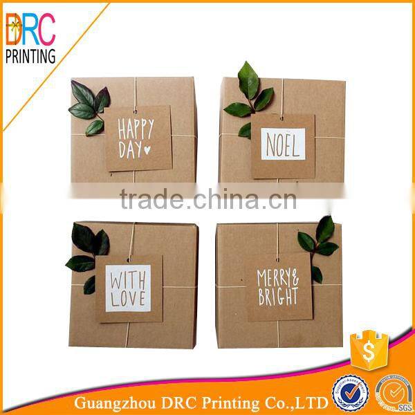 Custom nice design cute christmas paper cake box