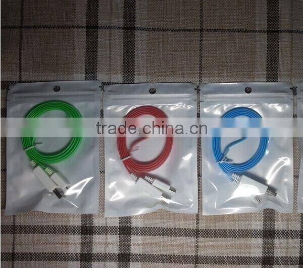 2014 hot led micro usb cable new product new gadgets with led light from china supplier