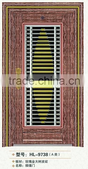 Mordern house used stainless steel exterior front door designs seam door