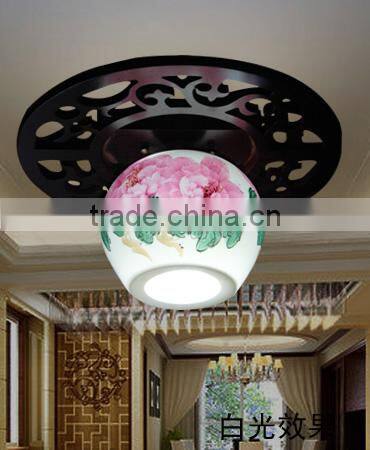 Modern Ceiling lighting Antique ceiling down light Fixture Design Porcelain Wooden Jingdezhen Dining Room Hotel ceiling lights