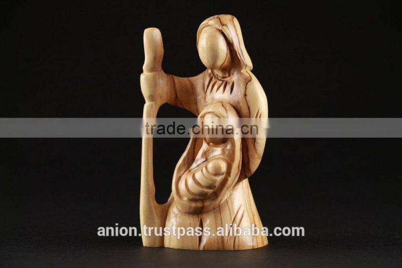 Olive Wood Carved Holy Family