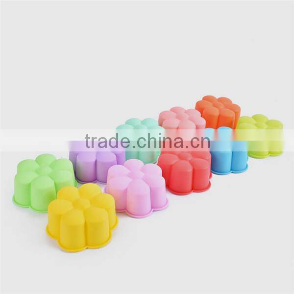 Silicon flower shapes lotus cake mold